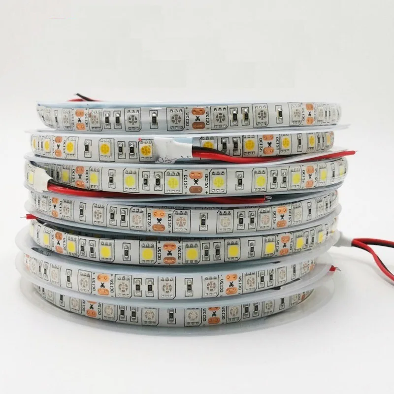 

5m 5050 LED Flexible Strip 60 leds/m IP67 IP65 Waterproof Non waterproof 3000k Nature White 4000k 4500K 6000K Soft Cabinet 12v