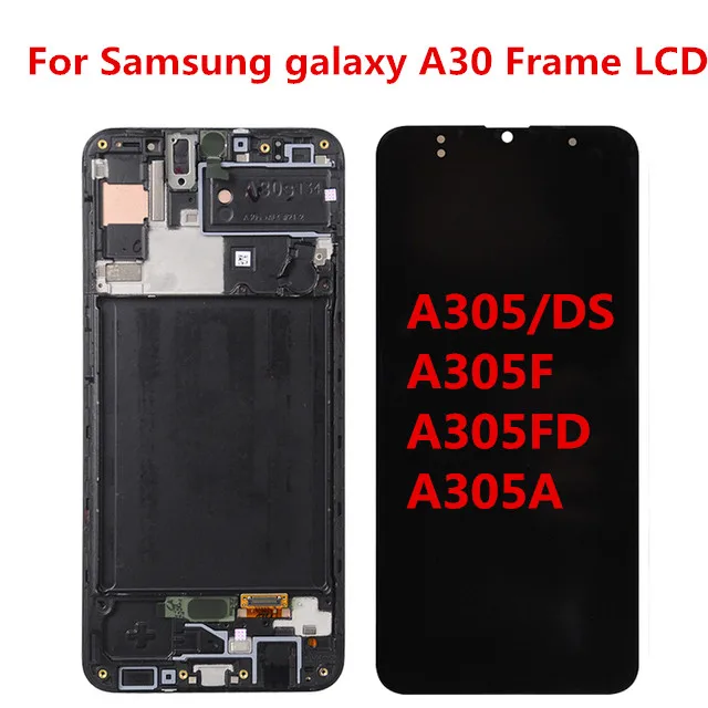 

6.4'' Display For Samsung galaxy A30 A305/DS A305F A305FD A305A LCD Touch Screen Digitizer Assembly For Samsung A30 lcd