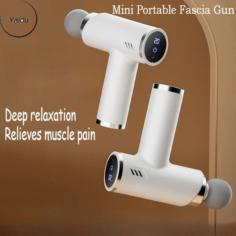 ミニマッサージガン筋膜マシン筋肉リラクゼーション振動ガンロッドマッサージフィットネスツール筋肉マッサージガン