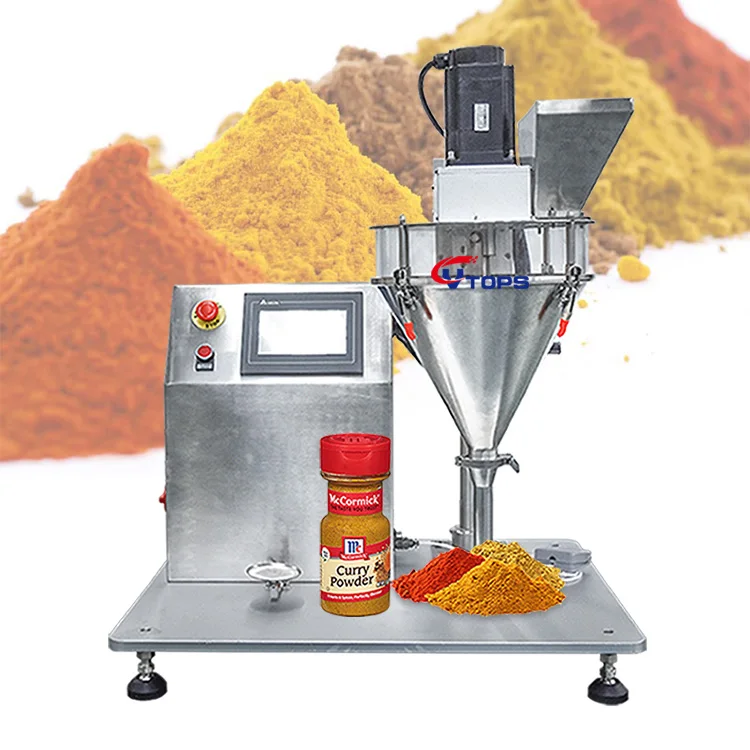 Easy to Operate Spicy Powder Dosage Filler Small Table Dry Flour Auger Filling Machine