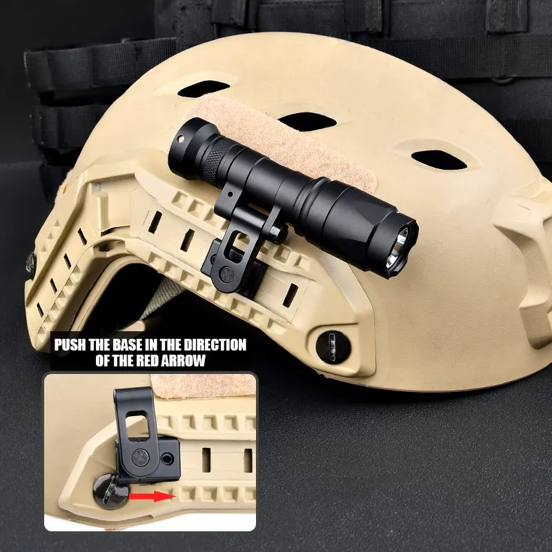 Linterna estroboscópica táctica para arma de caza, foco de luz para Mlok Keymod, casco rápido, Riel de 20mm, M340A, M340B, M340C, M340W