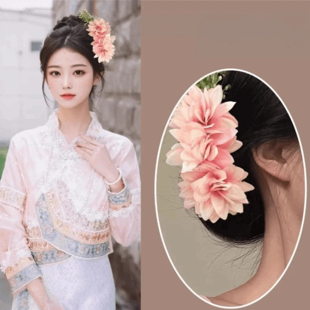 

Vintage Sweet Flower Hair Comb Thailand Fixed Combs Bohemian Hairpin Hair Clip Ethnic Style Wedding Bride Accessories Girls