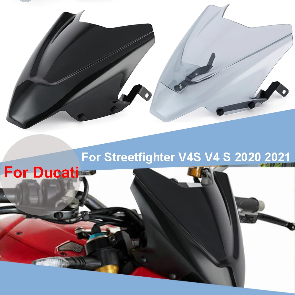 For Ducati Streetfighter V4S V4 S 2020 2021 2022 Motorcycle Windshield Windscreen Wind Shield Screen Air Deflectors