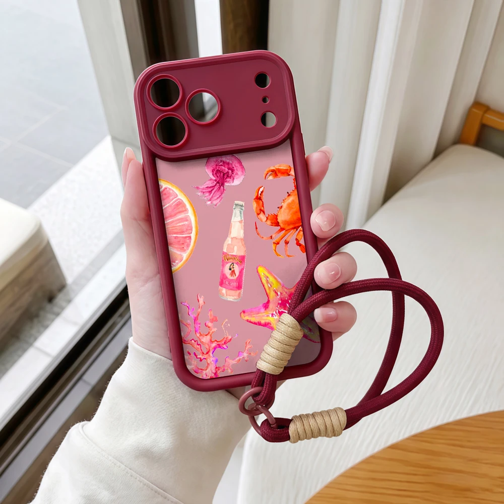 Aquarell-Küchen-Lanyard-Handyhülle für Samsung Galaxy Note 20 S25 S26 Plus S24 FE S25 S24 S23 Ultra A57 A07 5G Silikonhülle – Detail 7
