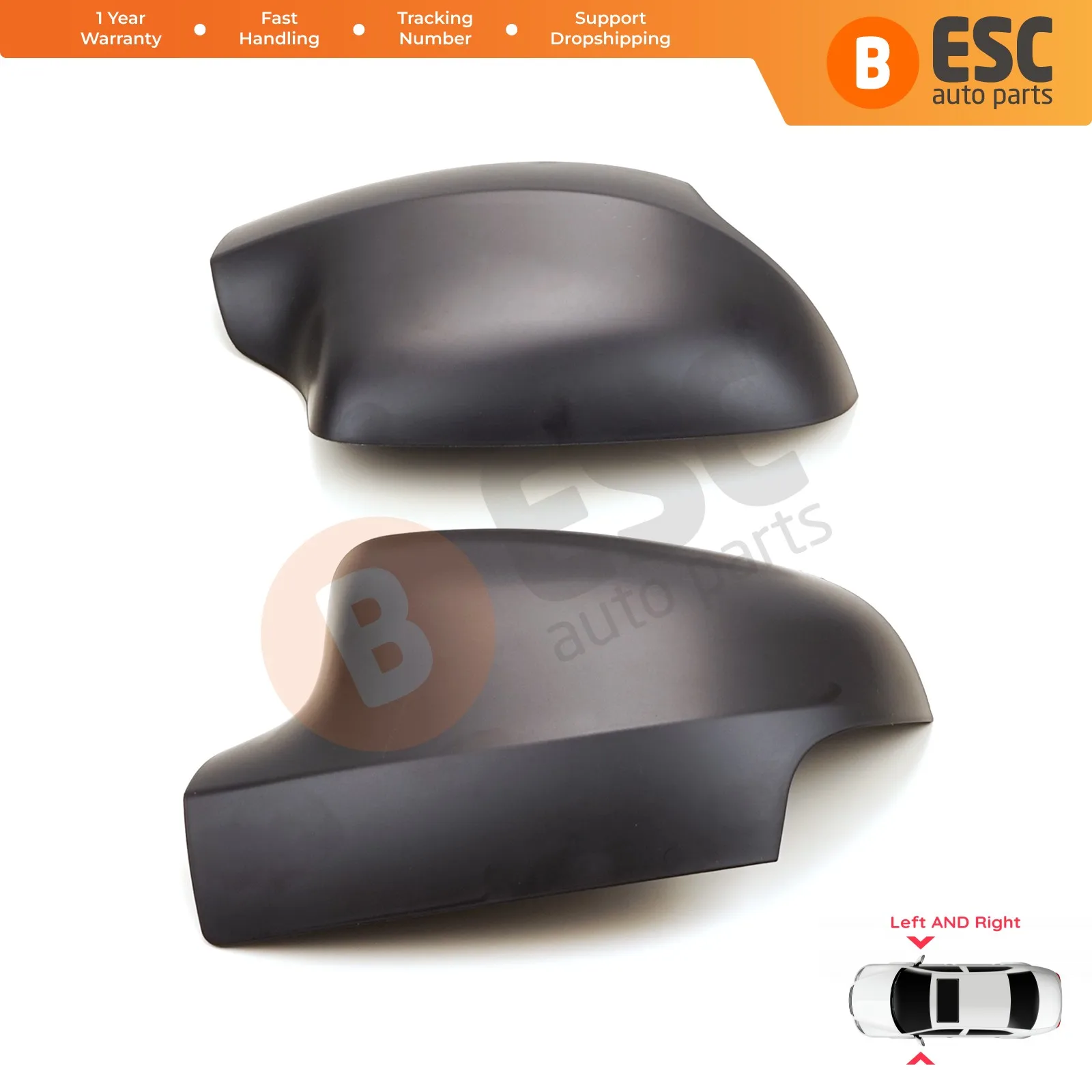 

ESP1102 Car Side Rearview Wing Mirror Shell Scull Cap Cover Left Right 963737459R 963741273R for Renault Symbol 3