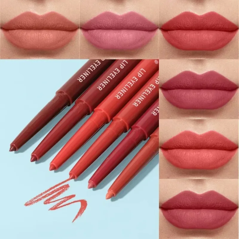 14 Color Matte Lip Liner Pencil Carving Labial Make Up Lasting Lip Liners Lipstick Pen Lip Contouring Cosmetics Waterproof Brown