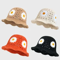 2023 new Crochet hat Women's summer hat Fisherman hat beach hat sun hat Cap female hat women sun hats for women beach sunshade