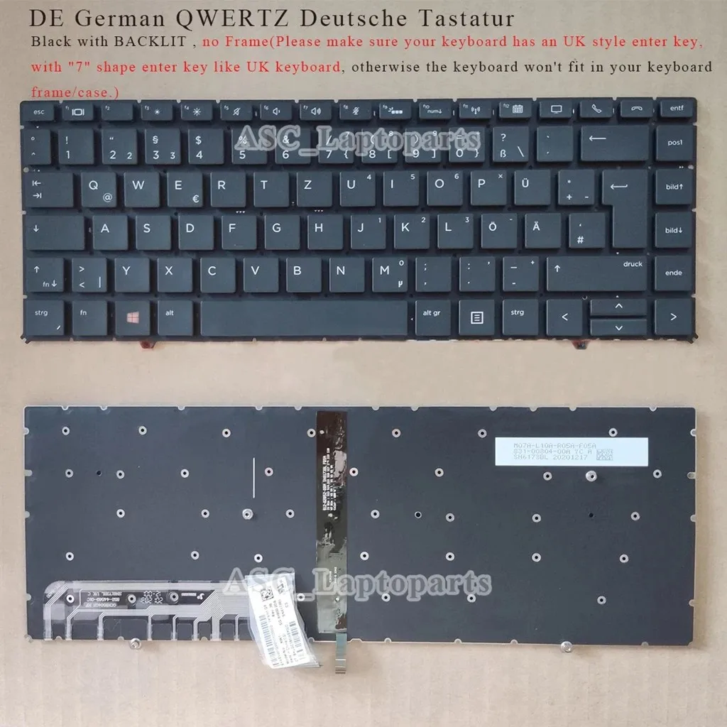 New German Hebrew Korean Norwegian Swiss Thailand UK US Keyboard for HP ZBook Studio X360 G5 ELITEBOOK 1050 G1 HSN-Q11C BACKLIT