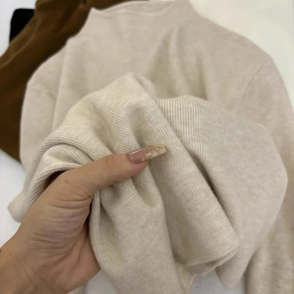 Fashion Soft Women Turtleneck Warm Autumn Winter Solid Sweater Knitted Pullovers Knitwear