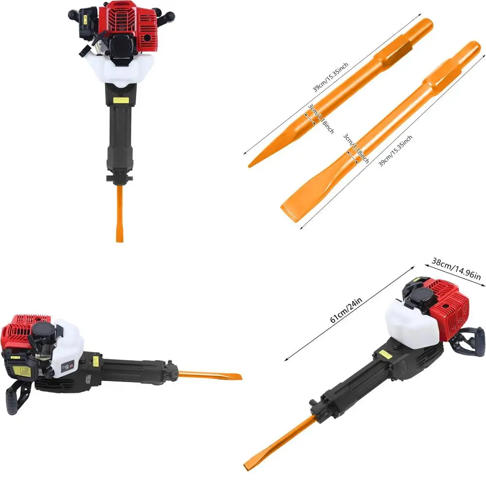 헤비 듀티 52CC 가스 철거 해머 2.5HP 1900W 콘크리트 파괴 및 중장비 건설 작업용