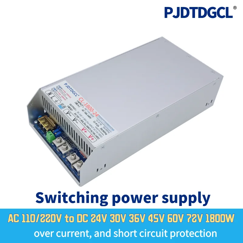 

Adjustable from 0-24V0-62.5A 30V 50A 36V 45V 48V 60V 72V 150V 1800W (PFC) Switching Power Supply For Led 110V/220V Ac To Dc Smps