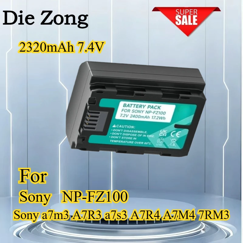 

For Applicable to Sony 2320mAh 7.4V FZ100a7m3 A7R3 a7s3 A7R4 A7M4 7RM3r NP-FZ100battery Charger
