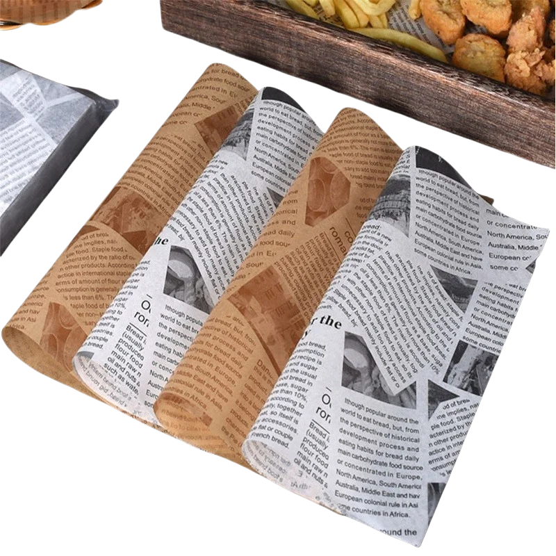 

5000pcs Custom Logo Printed Food Grade Greaseproof & Reusable Baking Parchment Paper for Sandwich/Hamburger Wrapping & Packaging
