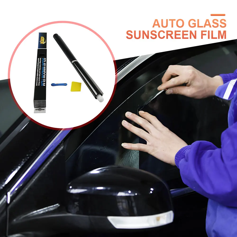 Window Tinting Film Privacy Car Window Tint Film UV Protection Dark Black Car Window Film 75cm*6m Car Roof Film Auto Accessories