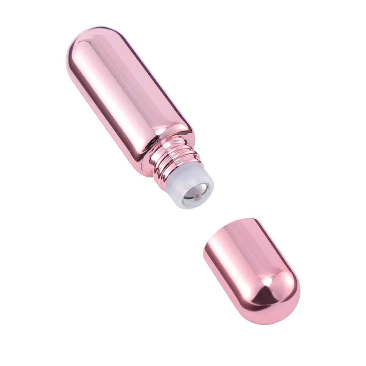 

12 Pcs Essential Oil Bottle Subpackaging Refillable Bottles Roll-on Pink Roller