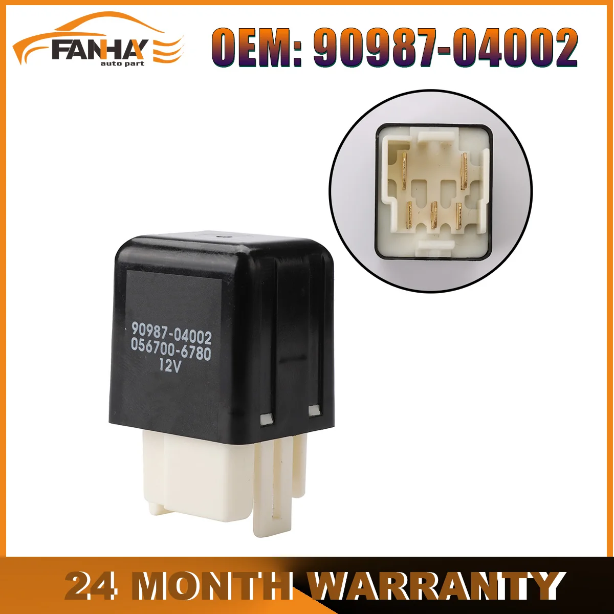 

OEM# 90987-04002 5-Pins 12V Automobile Relay 90987-04002 For Toyota Fan Oil Pump Light 9098704002 90987 04002 Car Accessories