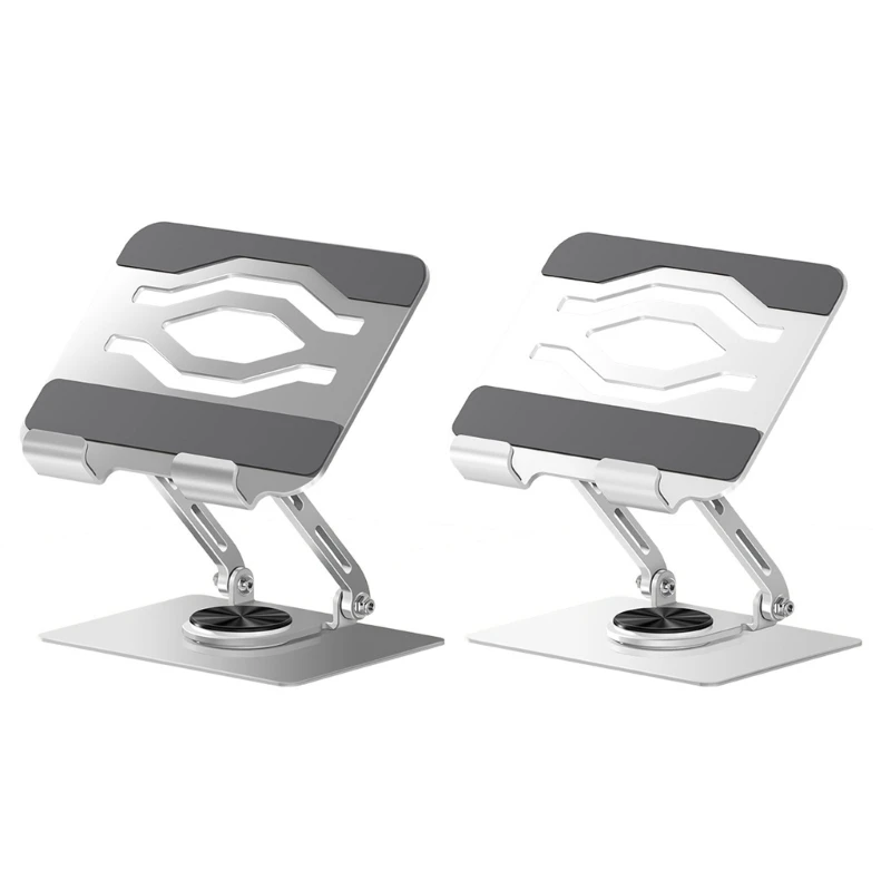 

U55C Alloy Tablets Elevator Stand With Smooth 360 Swivels Base For Screen Visibilities