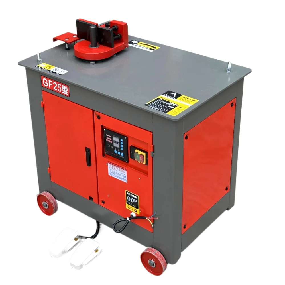 220V/380V Electric Hoop Bending Machine 4-25mm Rebar Stirrup Bending Machine Steel Bar Bending Machine Use 3KW Pure Copper Motor