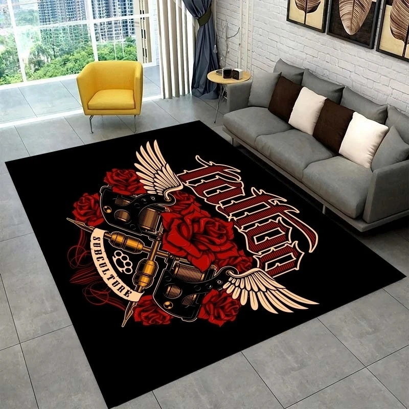 Tattoo Studio Carpet Mystic Witchcraft Carpet for Living Room Decorations Sofa Table Large Area Rugs Tattoo Studio Doormat Decor