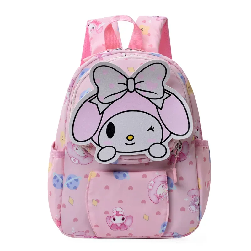 Plecak dziewczęcy Cinnamoroll, Hello Kitty Kuromi Cartoon Anime tornister dla dzieci, śliczny plecak podróżny Mymelody PomPomPurin Pochacoo