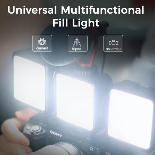 Imagen 2 del producto VIJIM VL81 luz LED para cámara de vídeo 3200-5600K 850LM 6,5 W con zapata fría Mini Vlog luz de relleno 3000mAh lámpara de Panel fotografía