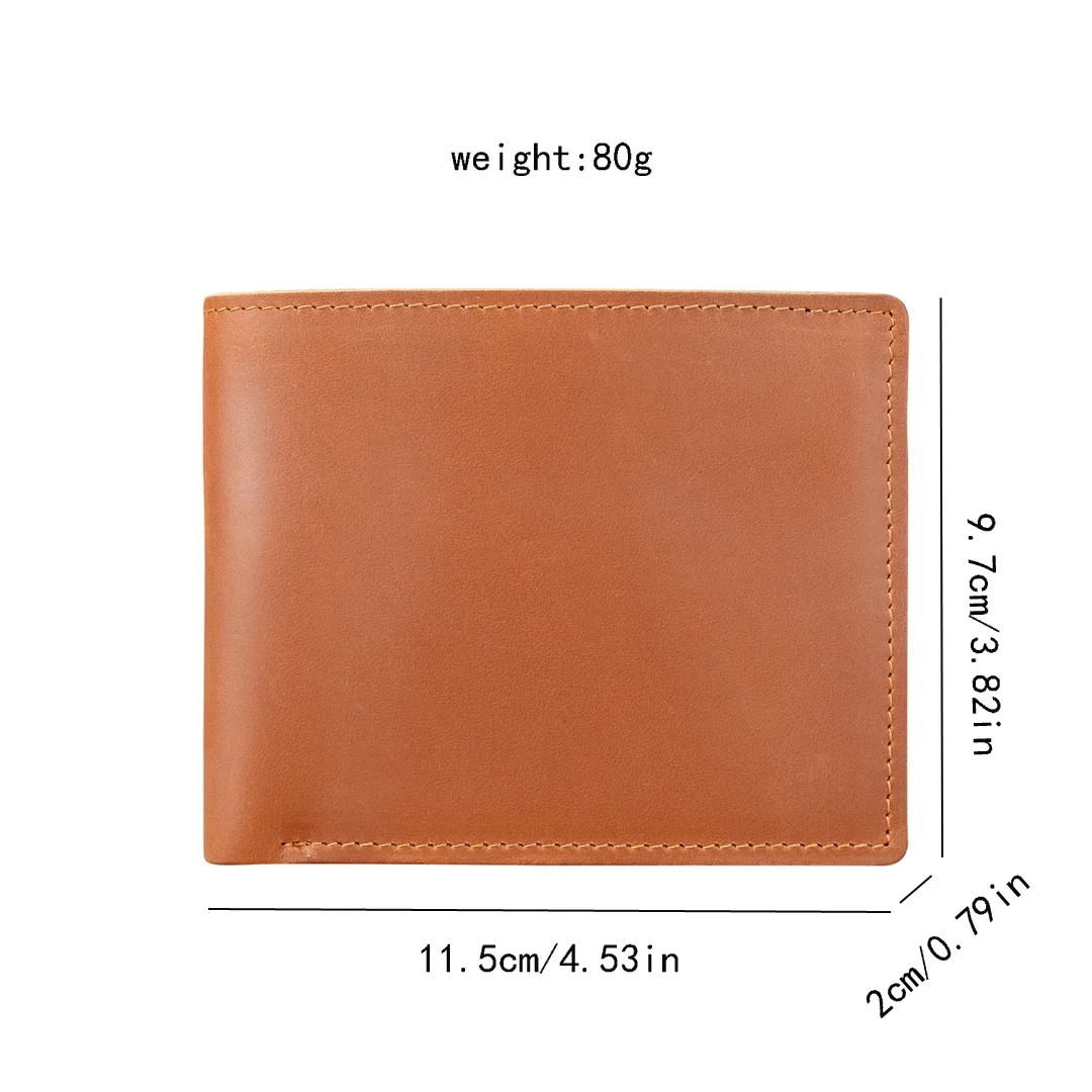 Retro Men's Large-Capacity Leather Wallet 1205 Genuine Cowhide Short Storage Cross-Border Hot-Selling Stylish Change Wallet