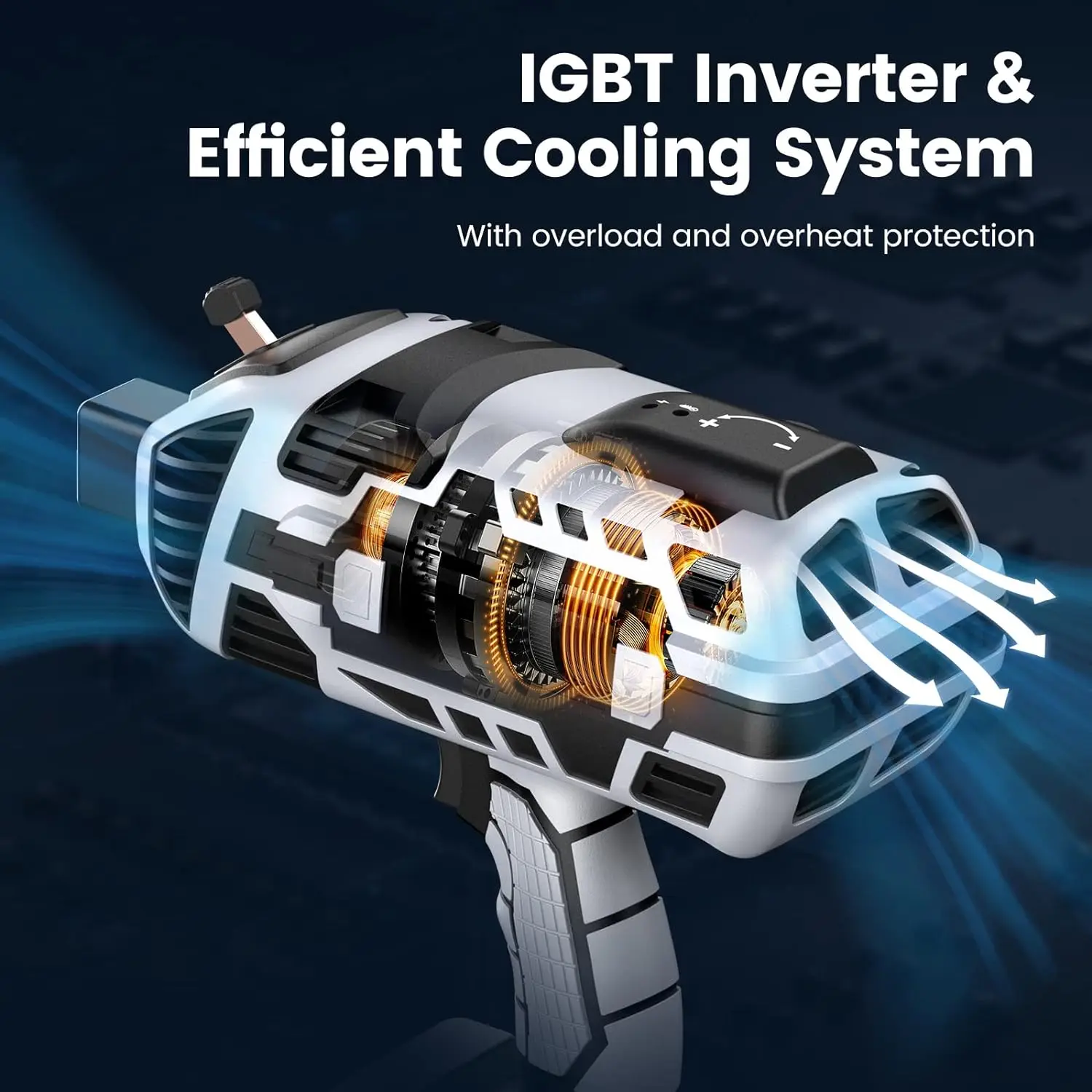 Portable welding machine, 110V handheld welding machine with IGBT inverter, 6 variable current regulation