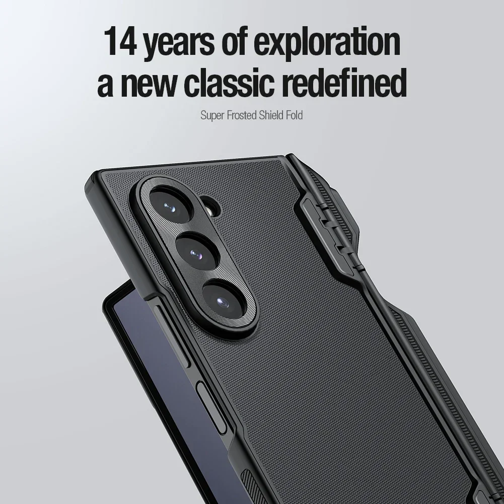 

Чехол для Samsung Galaxy Z Fold 6 5G Nillkin Super Frosted Shield с держателем для карандашей, защитный чехол на 360°