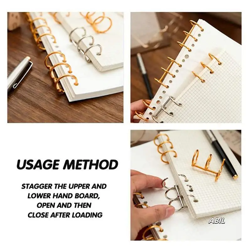 40Pcs 3 Ring Gold Book Rings Leaf Binders Office Book Rings Snap Split Hinged With 20 Mm Inner Diameter Gold Book Rings