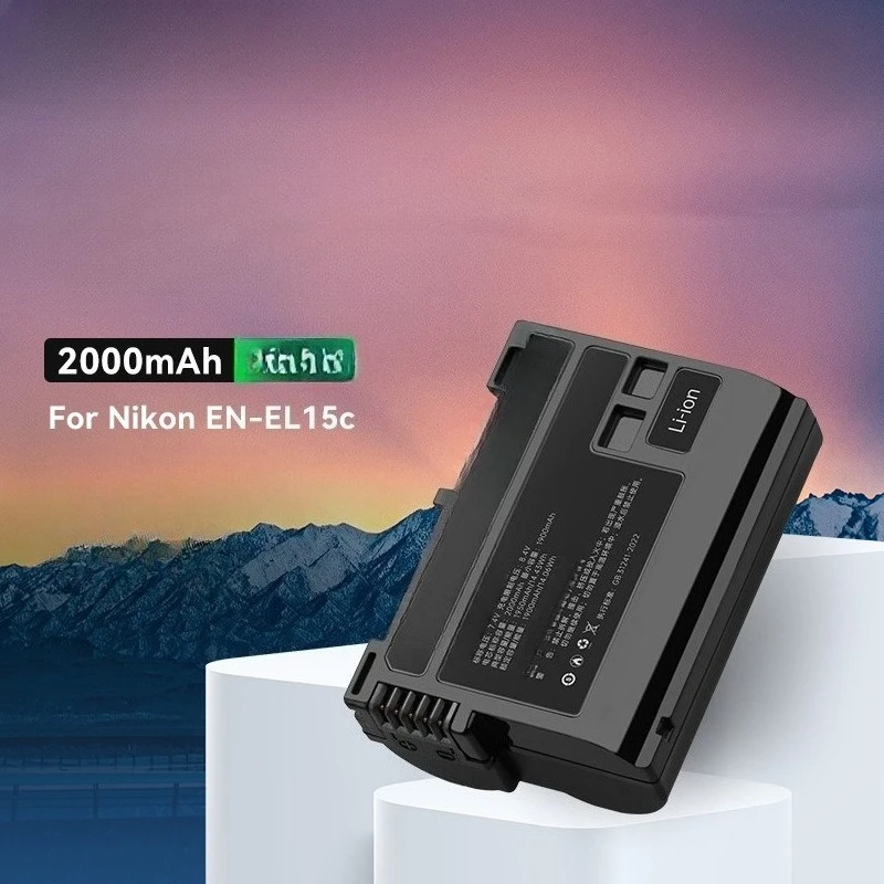 

EN-EL15C Rechargeable Camera Battery 2000mAh 7.2V For Nikon ZF Z5 Z6 Z7 Z8 D750 D800 D7200 SLR Camera