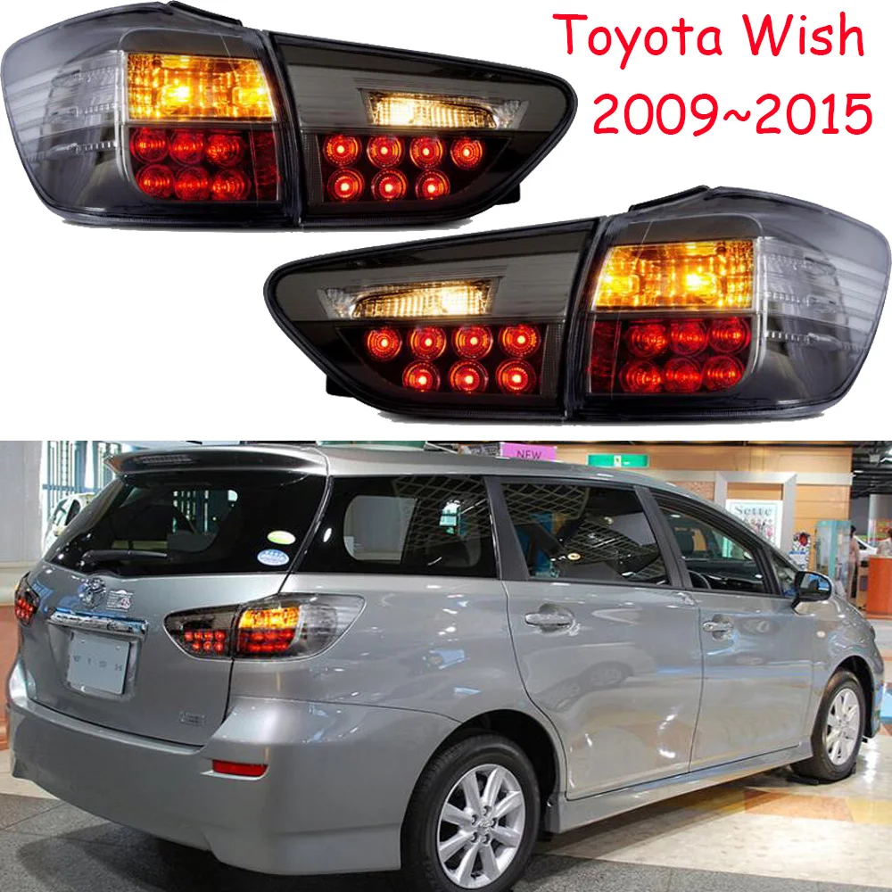 One Set Car Tail Lamp For Wish LED Taillight  DRL+Reverse+Brake 2009~2015year Wish Taillamp With Black And Clear Color