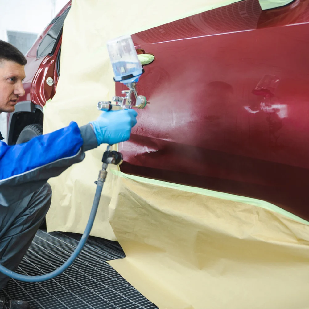 Rotolo di carta per mascheratura Kraft per mobili Forniture di protezione per pittura murale per auto Carta per mascheratura con copertura autoadesiva per mobili