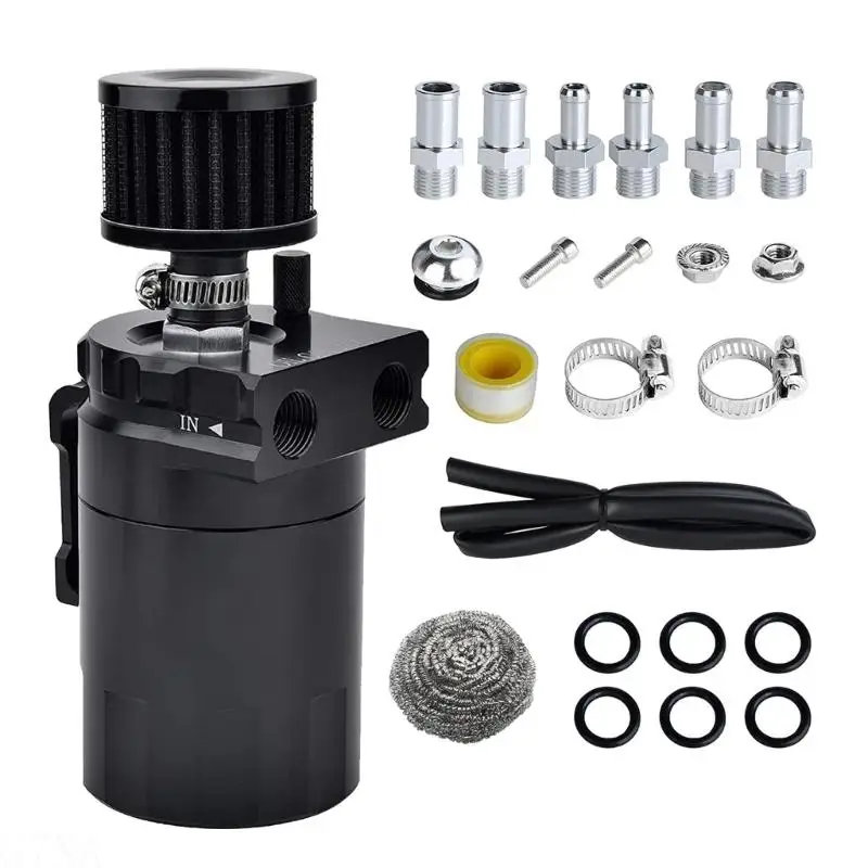 G7NA 300 Aluminium Öl Catch Can Reservoir Kraftstoff Tanks Motor Polnisch Verblüfft Auto Universell Oil Catch Can – Detail 1