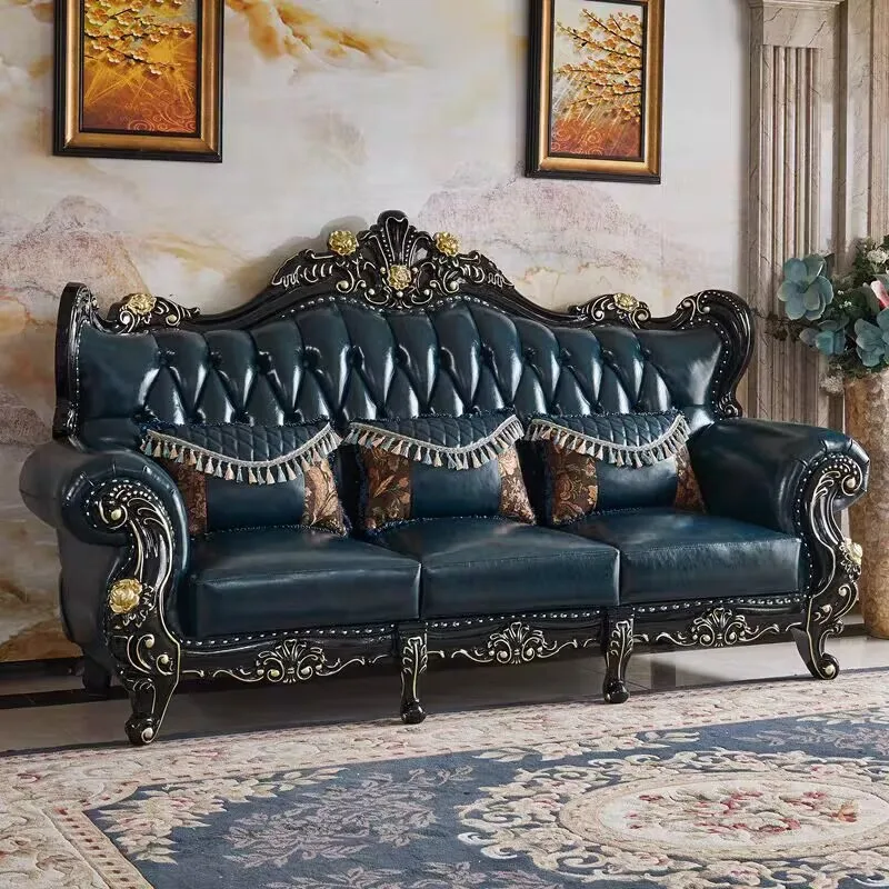 Hotel Arm European Sofa Dining Sectional Blue Modern Italian European Sofa Minimalist Oversize Sillones De Sala Home Furniture