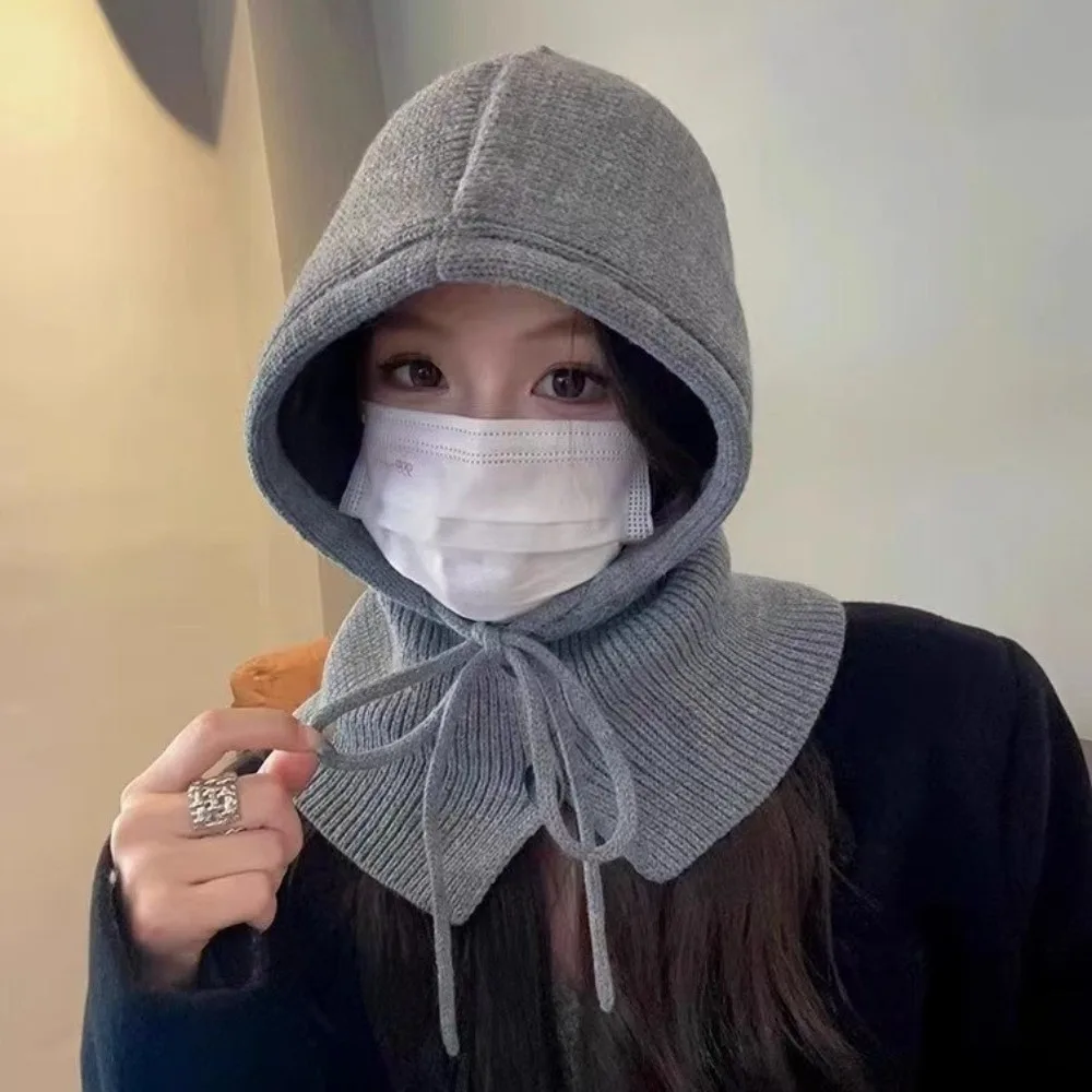 جديد دافئ محبوك وشاح وقبعة مجموعة يندبروف الحرارية المتكاملة وشاح الرباط قبعة المرأة الشتاء بالاكلافا وشاح كاب #3