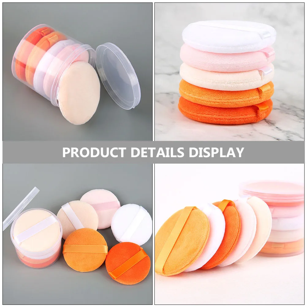مسحوق للنساء أدوات مكياج متدفقة مستديرة تطبيق ناعم لمسحوق الجسم المعدني السائب مستلزمات السفر #5