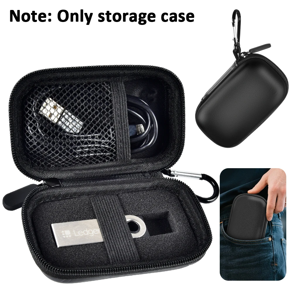 Bolsa de almacenamiento compatible con Ledger Nano X/S/S Plus para cartera de hardware de criptomoneda - BTC para Bitcoin, Ethereum, Ripple