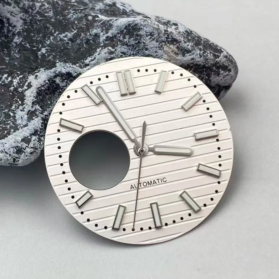 NH38 30.5 مللي متر الطلب نوتيلوس لا شعار ساعة الطلب ساعة الأيدي الأخضر مضيئة الهاتفي مناسبة لساعة حركة NH38 أداة إصلاح #3