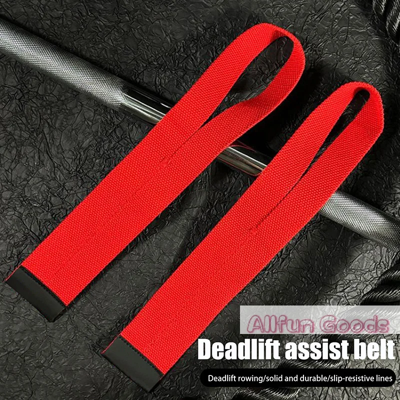 1Pair Gym Lifting Straps Weight Lifting Wrist Weight Belt Body Building Gloves For Women Men Fitness Crossfit Barbells Power