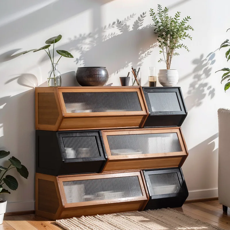 Bookshelf Shelf Floor-to-ceiling toy storage Book cabinet Locker Living room can be stacked Modular