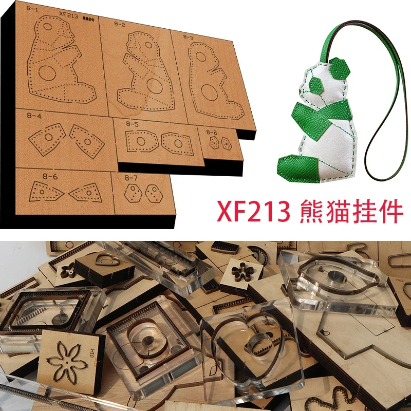 New Japan Steel Blade Wooden Die Panda Pendant Leather Craft Punch Hand Tool Cut Knife Mould XF213 Leather Craft Tools