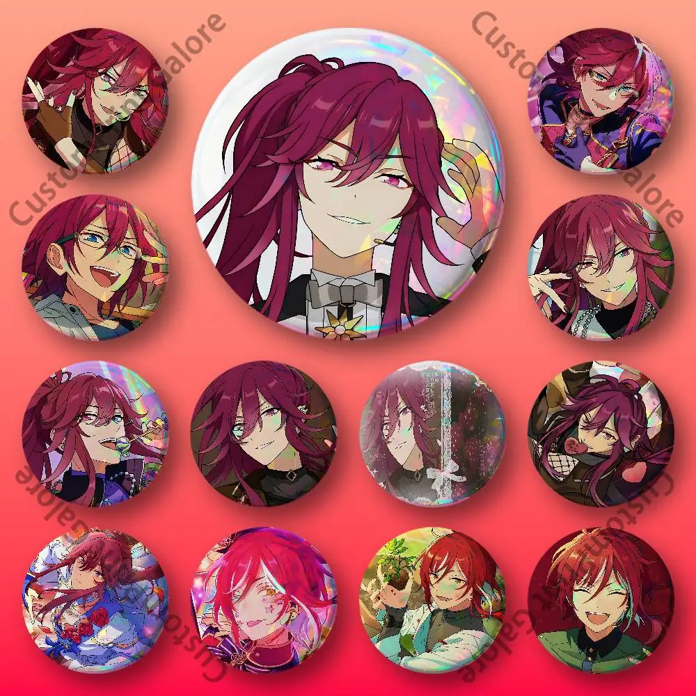 Nozomi Madoka Customizable Badge Tinplate Brooch Laser Film Lapel Pin for Decoration Party Small Gifts