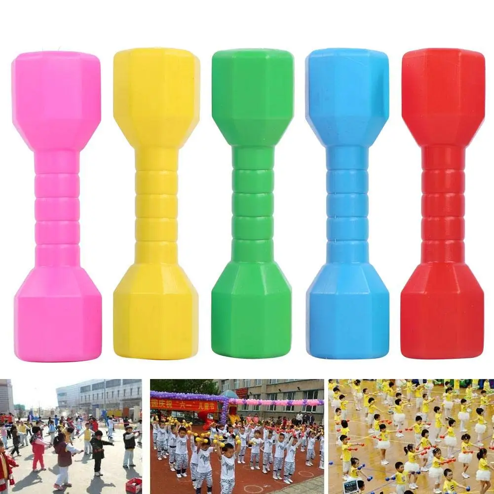 Children Dumbell Plastic Fitness Equipment Kids Training Performance Outdoor Dancing Tool Workout Exercise Colorful Toy