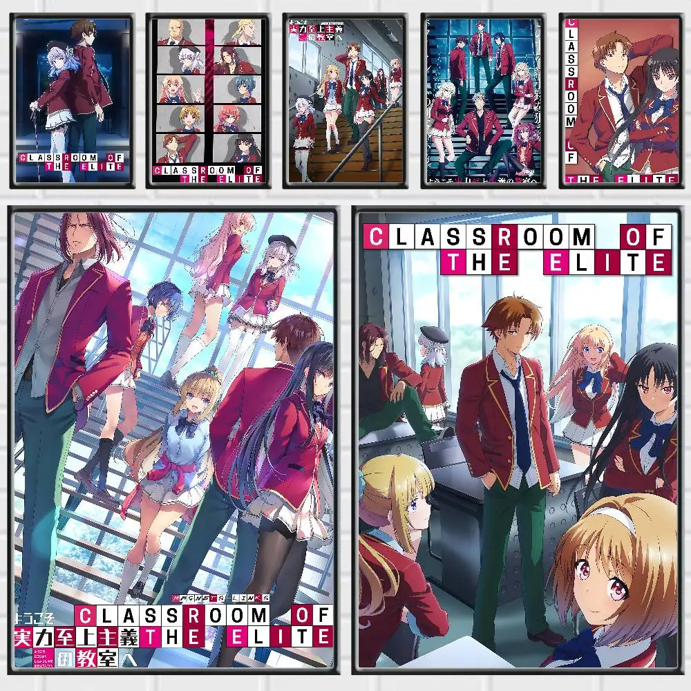 Trending Anime Classroom of the Elite Posters Premium Self-Adhesive No Residue Wall Sticker for Home Office Bar Decor