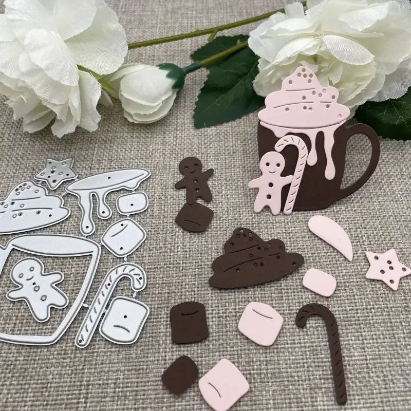 

Металлические вырубные формы для скрапбукинга: шаблоны для декоративного тиснения и рукоделия, вырезание фигур в виде стаканчиков для мороженого