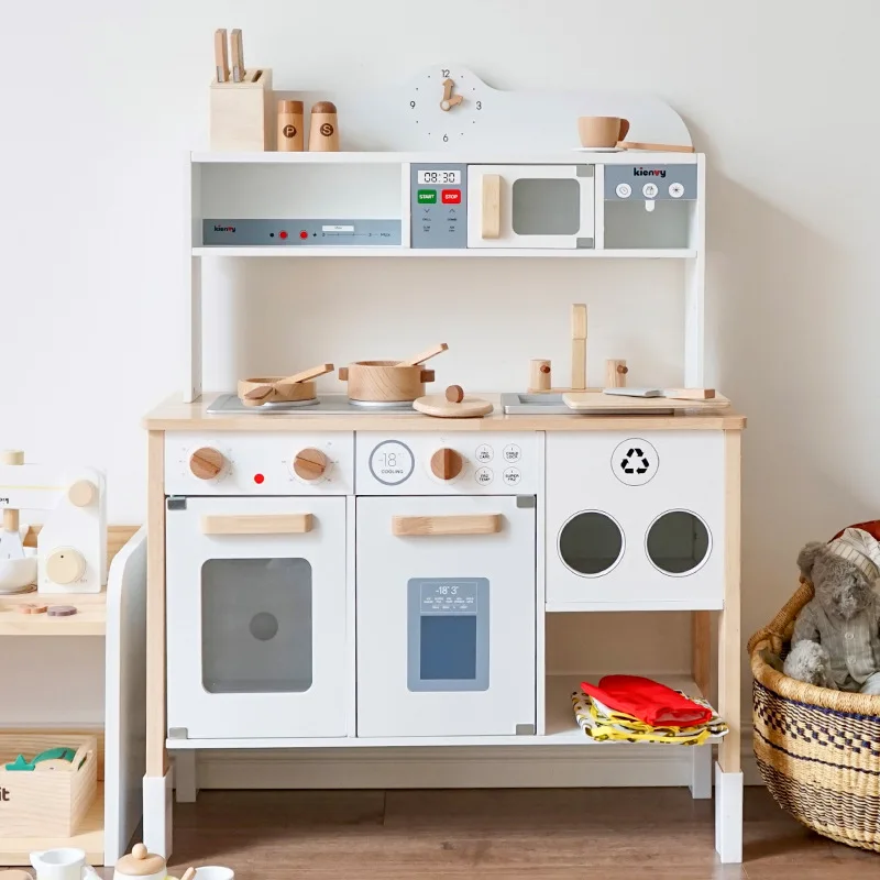 Wooden Kitchen Cooking Toy Set Children's Simulation Playing House Cooking