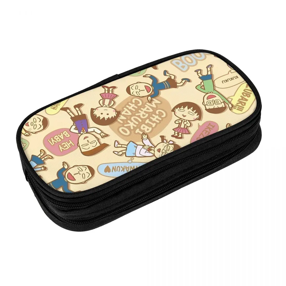 Japanese Cartoon Chibi Maruko-Chans Pencil Case Pencilcases Pen Holder for Student Large Storage Bags Students School Cosmetic