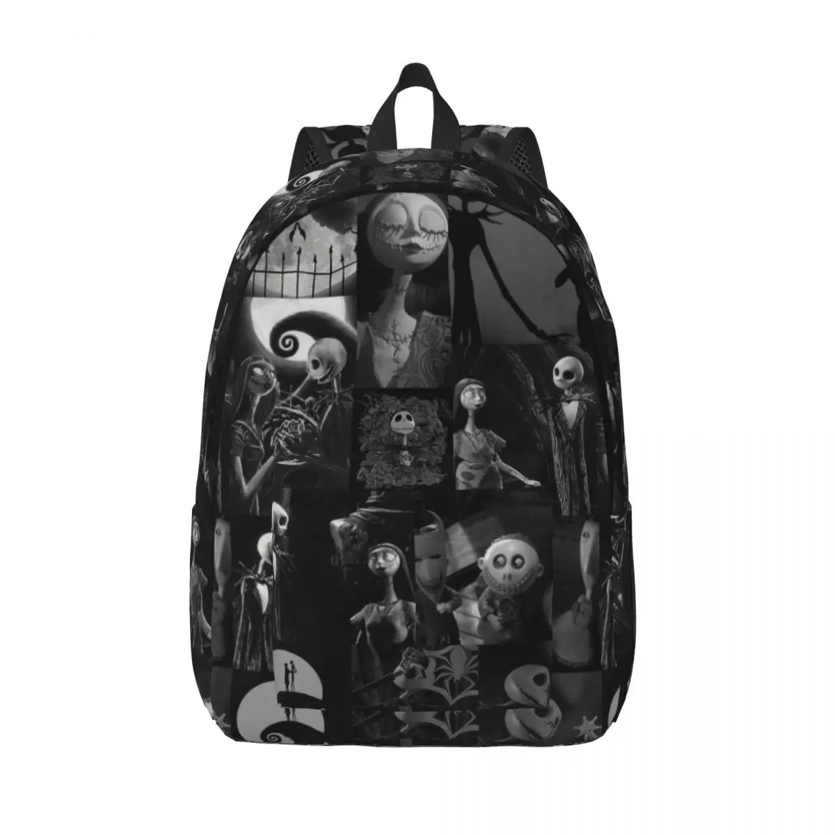 

Custom Jack Skellington Canvas Backpacks Women Men Casual Bookbag for School College The Nightmare Before Christmas Bags