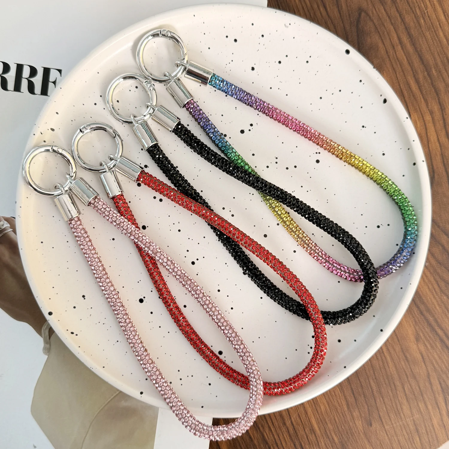 Shining Diamond Phone Lanyard Wrist Straps Glitter Flashy Rhinestone Phone Charm Chain for IPhone Samsung Crystal Hanging Rope - náhled 4