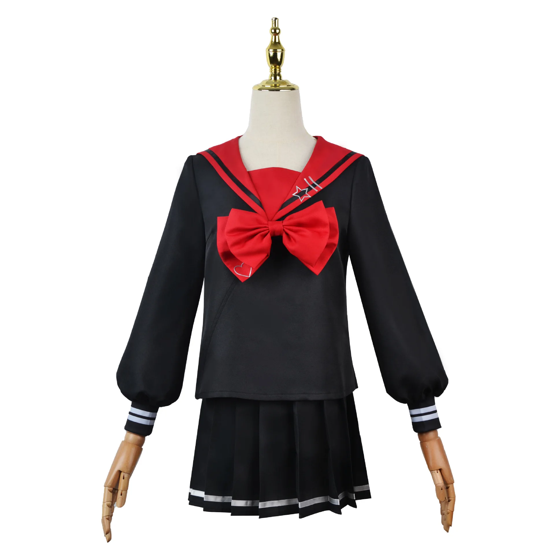 Costume Cosplay KAngel per ragazza esigente Costume da marinaio nero rosso scuola uniforme JK gonna Set completo per ragazze Halloween Play Party Suit